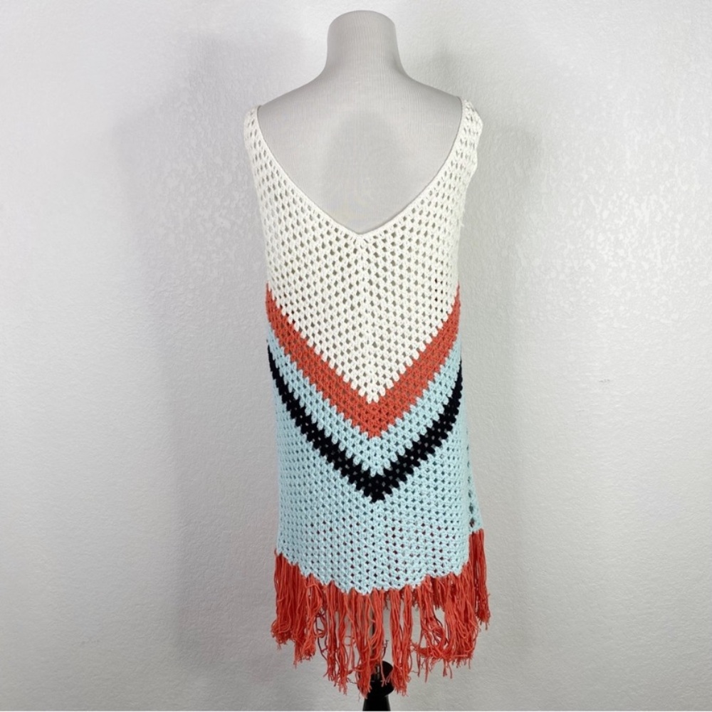 Handmade Cotton Fringe Multicolor Summer Crochet Dress - Picture 7 of 7